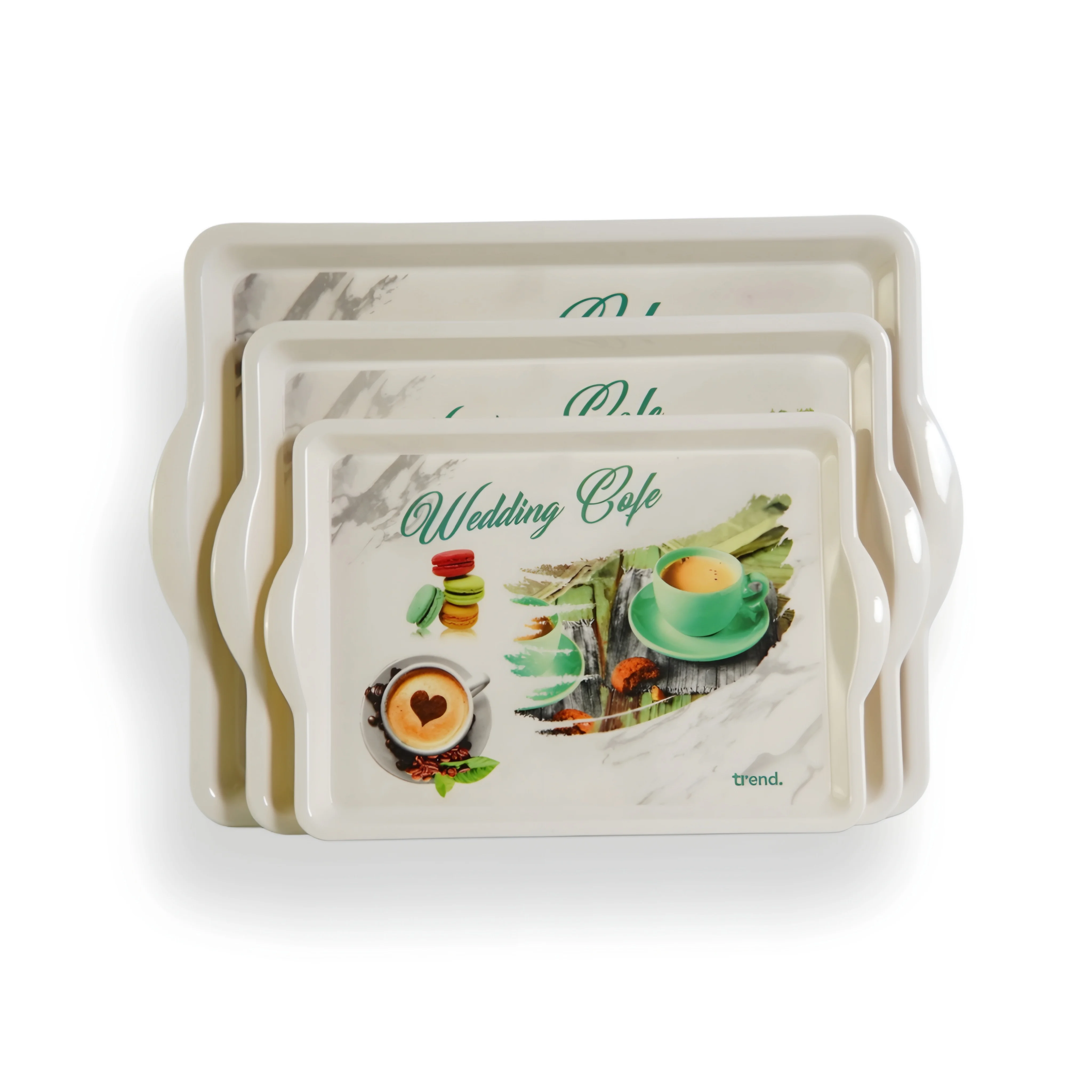 صواني ترند - كلاسيك - بلويه 3 قطع