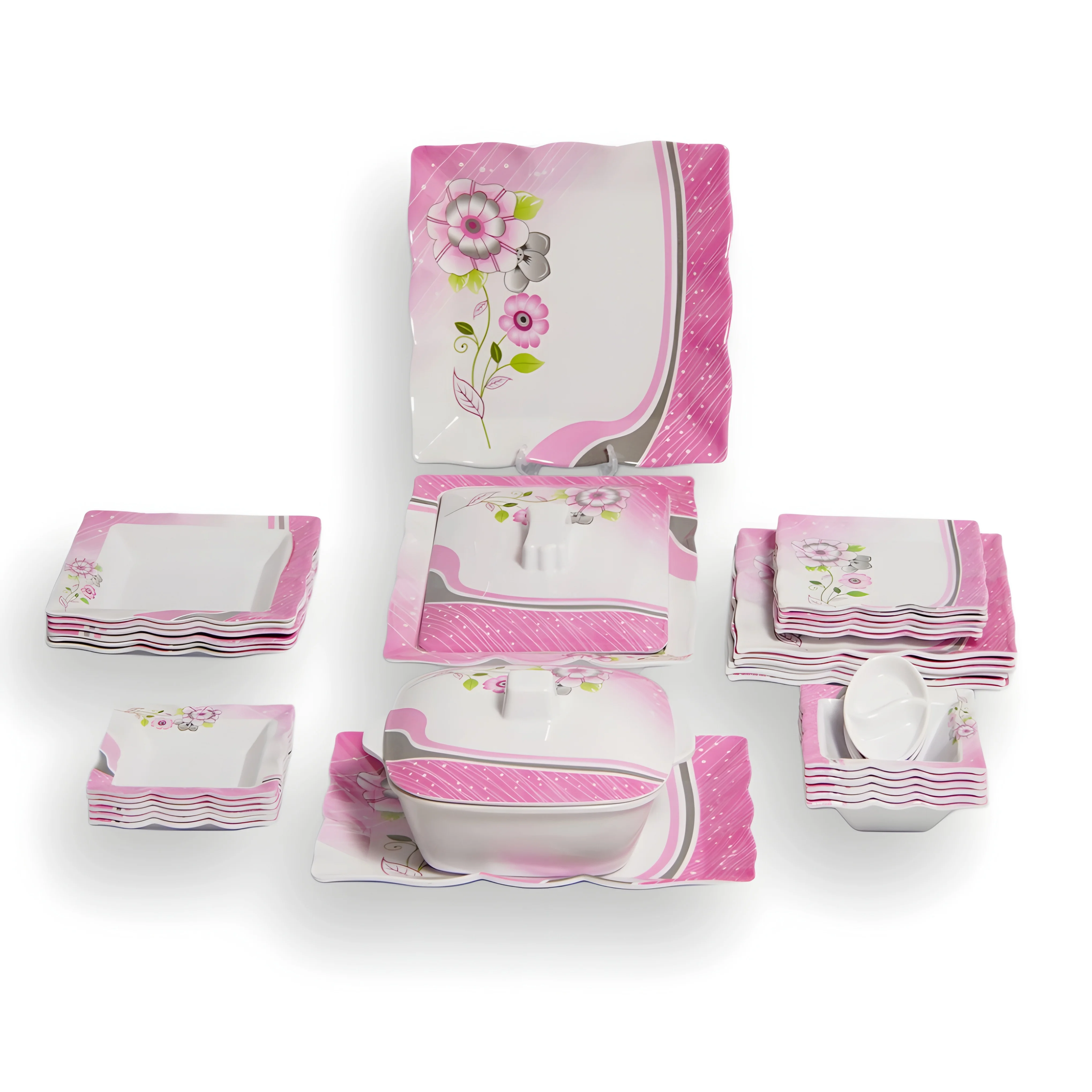 ميلامين البراك مربع روزيتا 40 قطعة